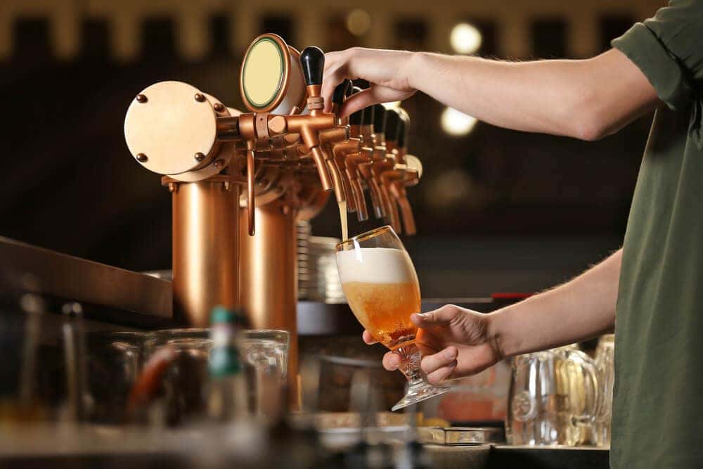 Filling Glass on Beer Tap