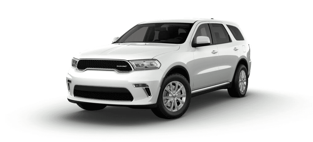 2021 Dodge Durango SXT RWD in white.