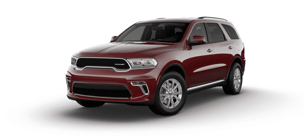 2021 Dodge Durango SXT Plus in crimson.