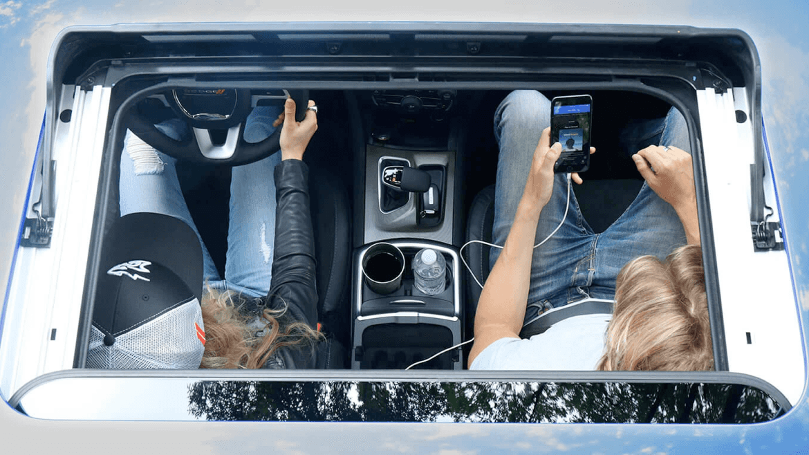 Sunroof of the 2021 Dodge Charger.