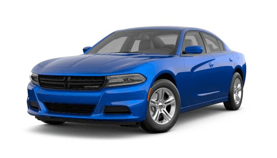 2021 Dodge Charger SXT RWD in blue.