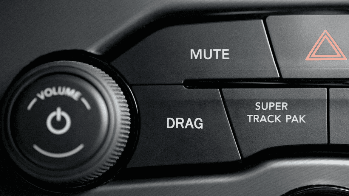 Drag mode switch on the 2021 Dodge Challenger.