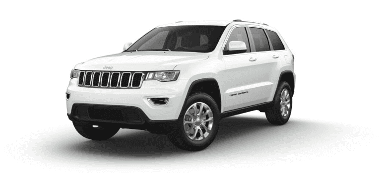 2021 Jeep Grand Cherokee Laredo E in the color Bright White Clear Coat