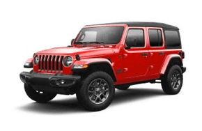 2021 4-Door Jeep 80th anniversary in the color red