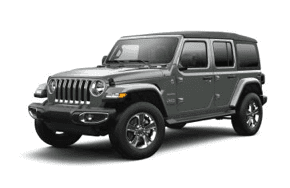 2021 4-Door Jeep Sahara in the color gray