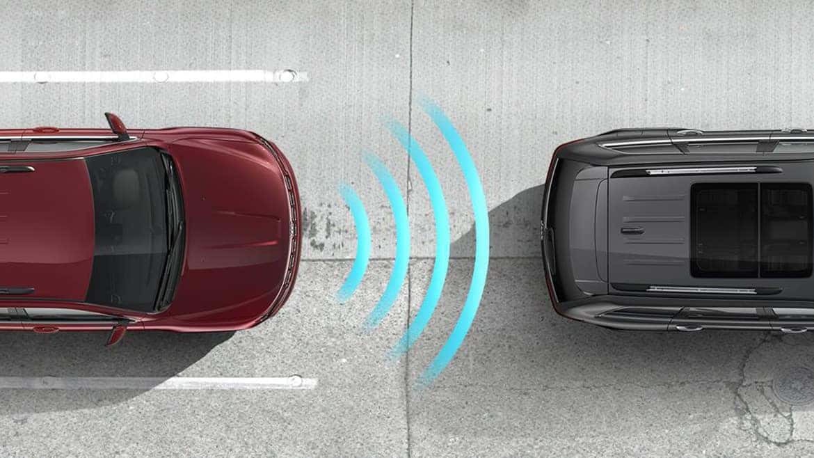 2021 Jeep Grand Cherokee saftey security ProTech 2 tech demonstation in a computer genterated simulation