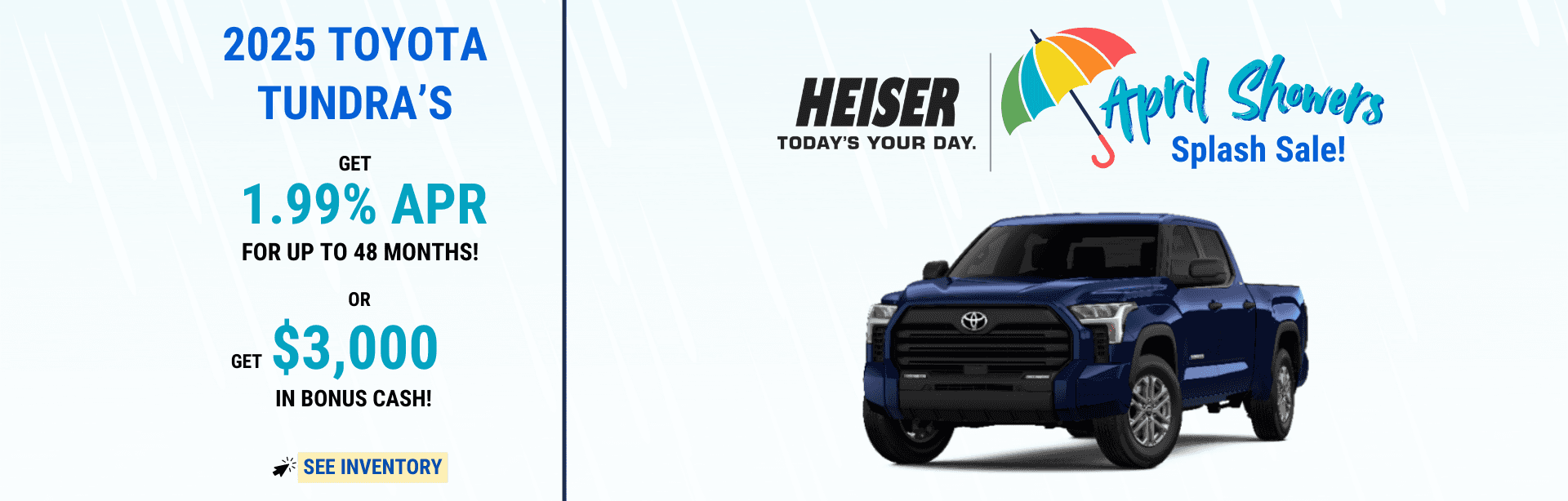 2025 Toyota Tundra Low APR or Bonus Cash