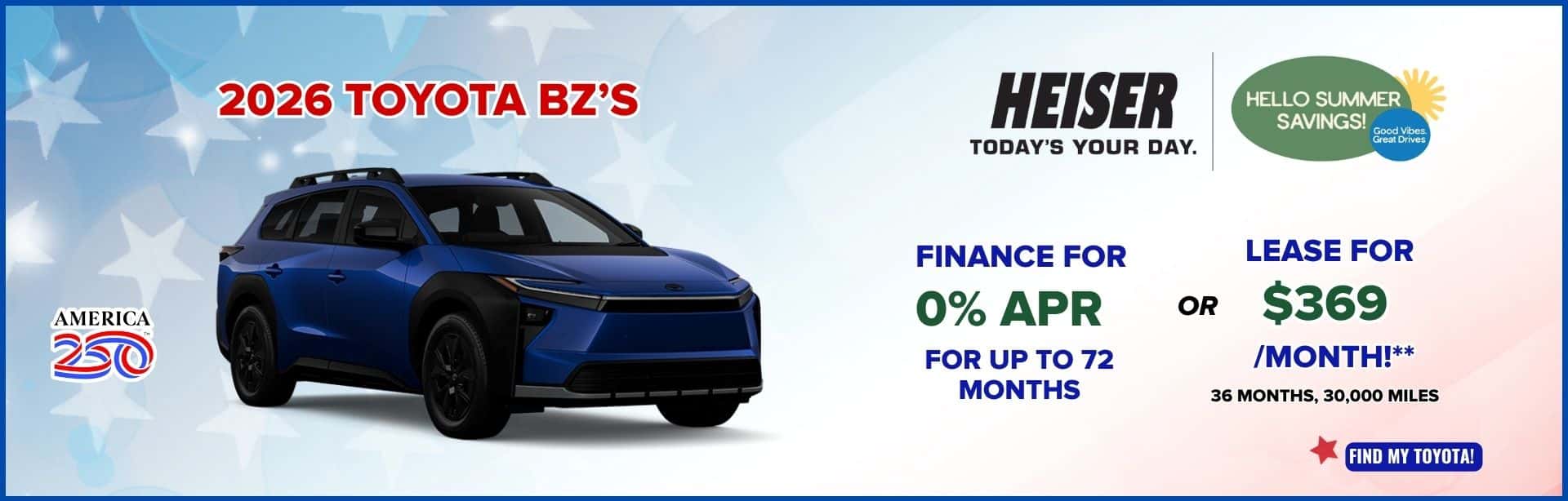 Finance for 0% APR for up to 72 months!* OR Lease for only $369/month!** 36 months, 30,000 miles