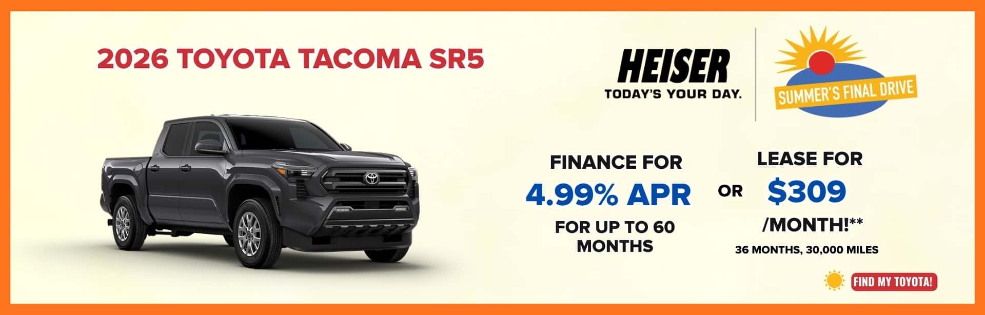 Finance for 4.99% APR for up to 60 months * OR Lease for only $309/month!**