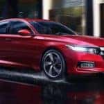 2019 Honda Accord profile view driving in the rain