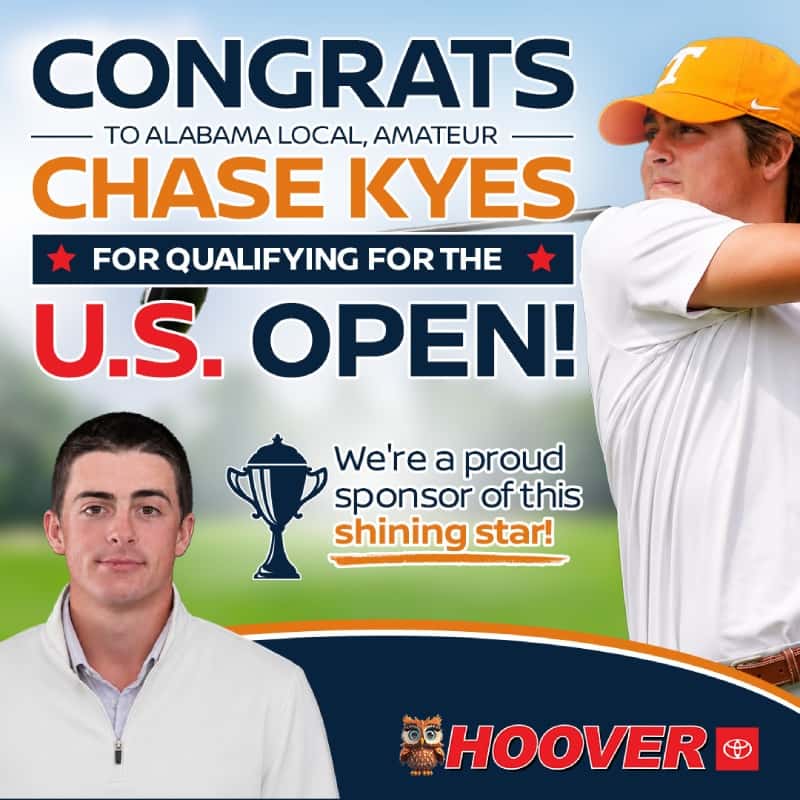 Hoover Toyota Congratulates Alabama Amateur Chase Kyes on Qualifying for the 2026 U.S. Open