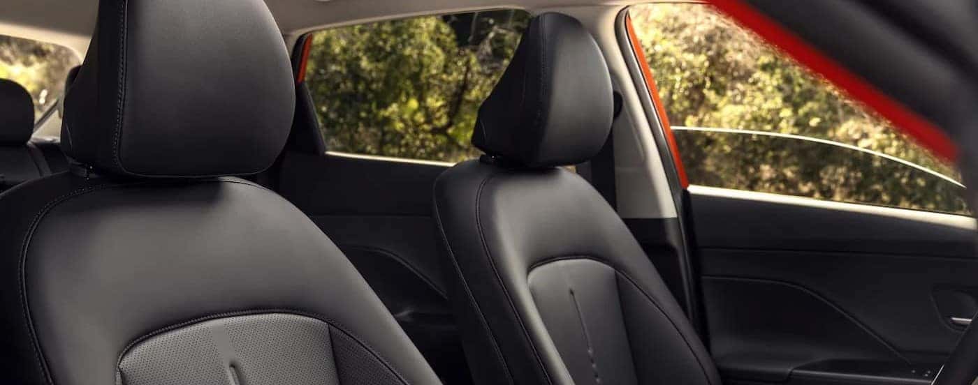 The black seats in a 2026 Hyundai Kona for sale near Kissimmee.
