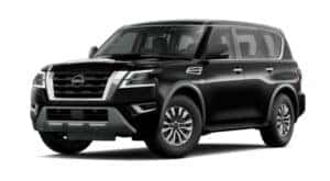 A black 2022 Nissan Armada S is angled left.