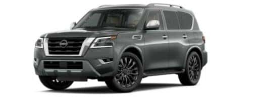 A grey 2022 Nissan Armada Platinum is angled left.
