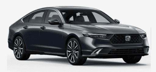 A grey 2023 Honda Accord is shown angled left.