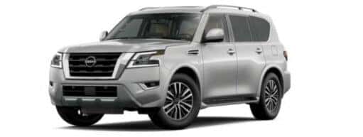 A silver 2023 Nissan Armada SL is angled left.