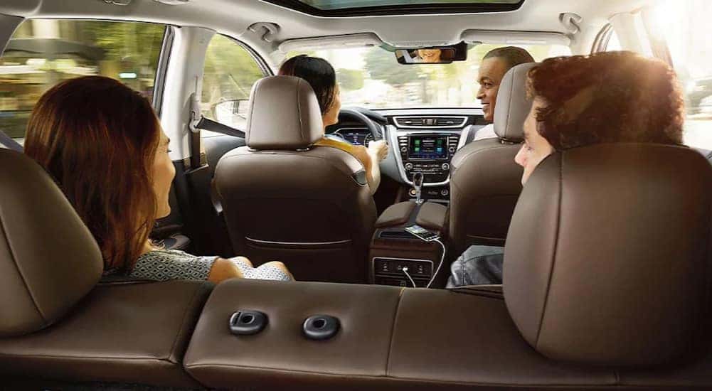 The brown interior is shown in a 2024 Nissan Murano for sale.