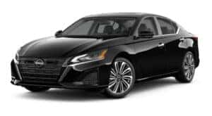 A black 2025 Nissan Altima SL is angled left.