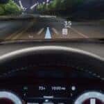 The head-up display in a 2025 Nissan Rogue.
