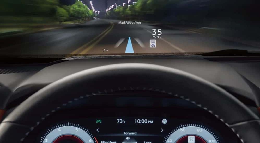 Close-up of the dash in a 2025 Nissan Rogue for sale near Savoy.