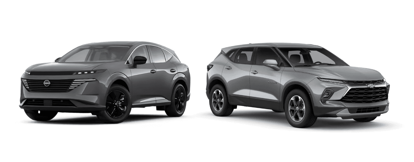 A gray 2025 Nissan Murano vs a gray 2025 Chevy Blazer