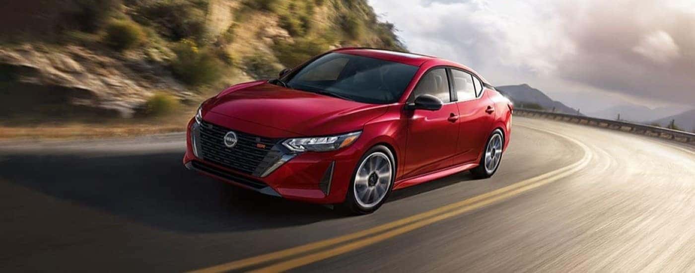 A red used 2024 Nissan Sentra SR available from a dealer with used cars for sale near Urbana