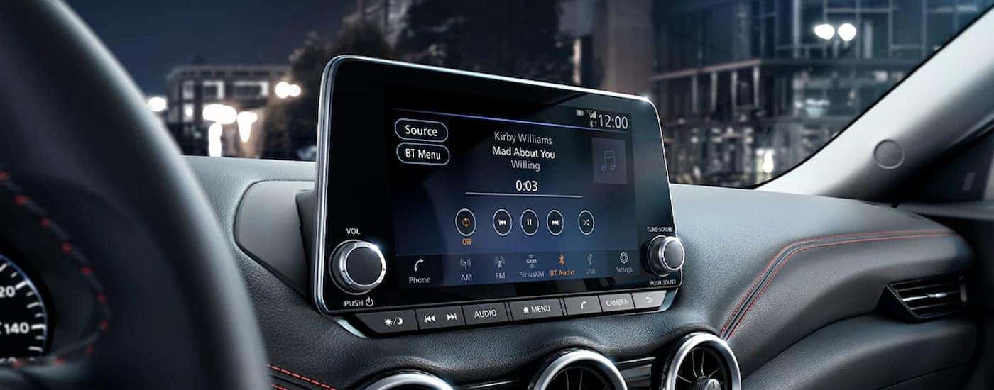 Infotainment display in a 2025 Nissan Sentra