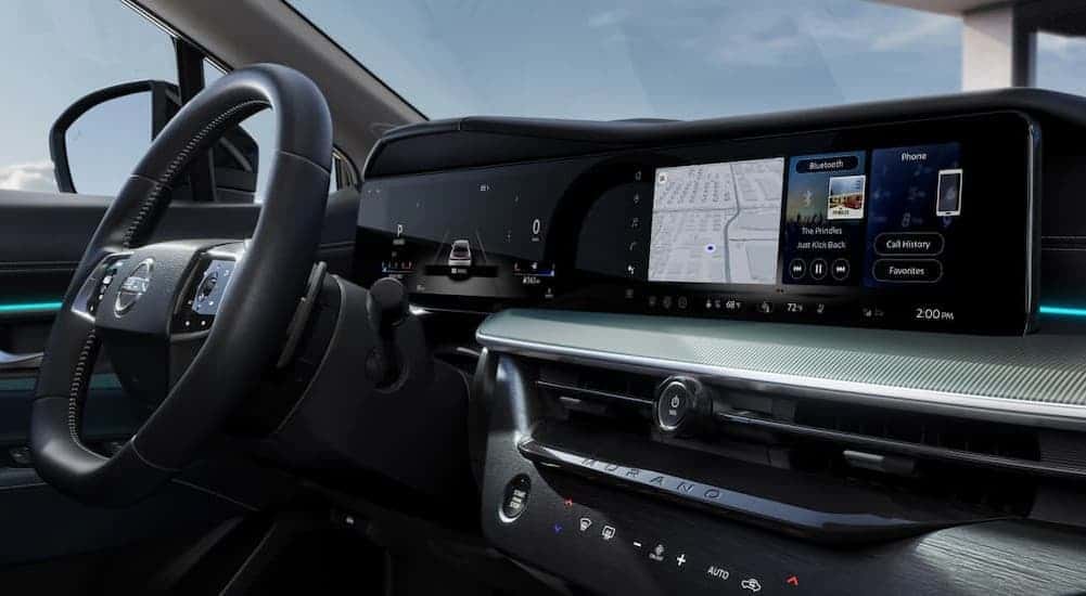 Close-up of the dash in a 2025 Nissan Murano for sale in Champaign.