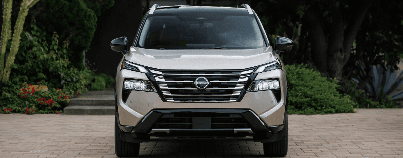 Silver 2026 Nissan Rogue head on
