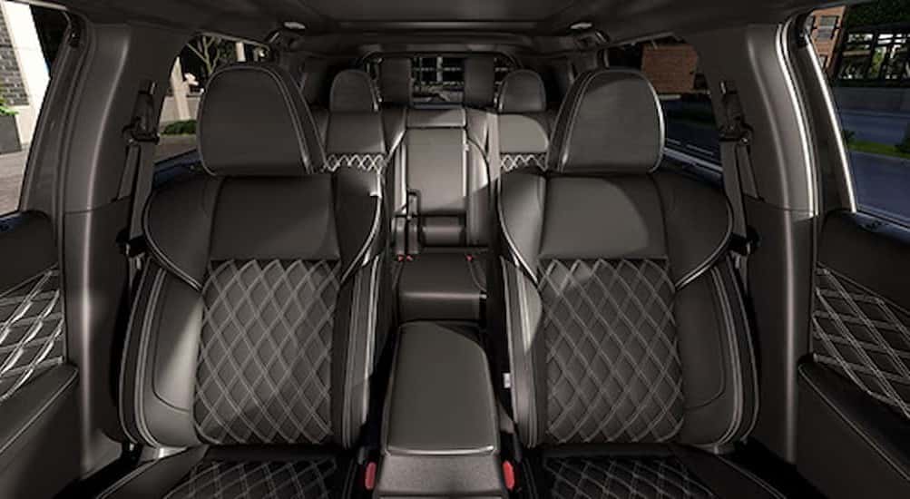 The black interior in a 2026 Nissan Rogue PHEV.