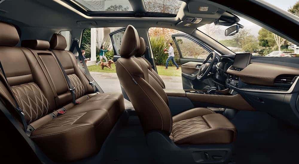 Side view of the interior of a 2026 Nissan Rogue.
