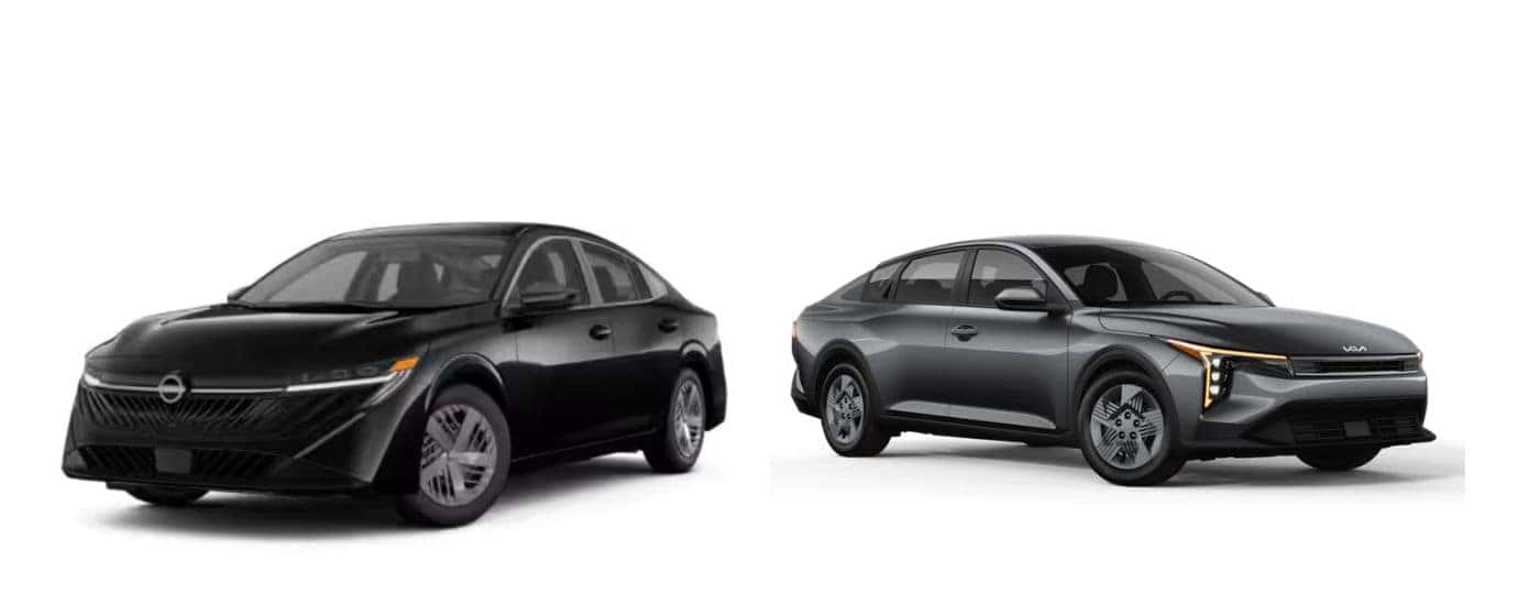 A black 2026 Nissan Sentra vs a black 2026 Kia K4.