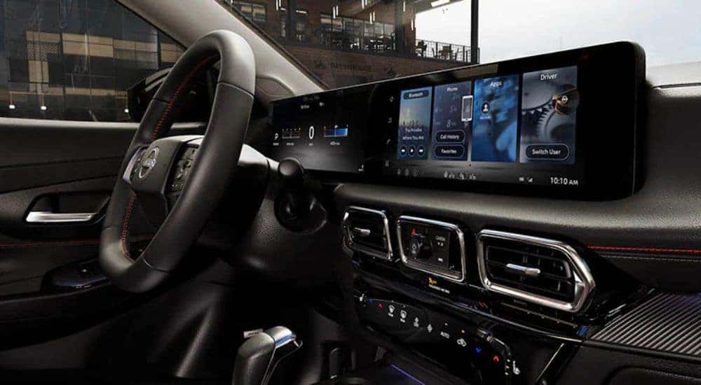 2026 Nissan Sentra Monolith Display activated to show cameras, apps and bluetooth