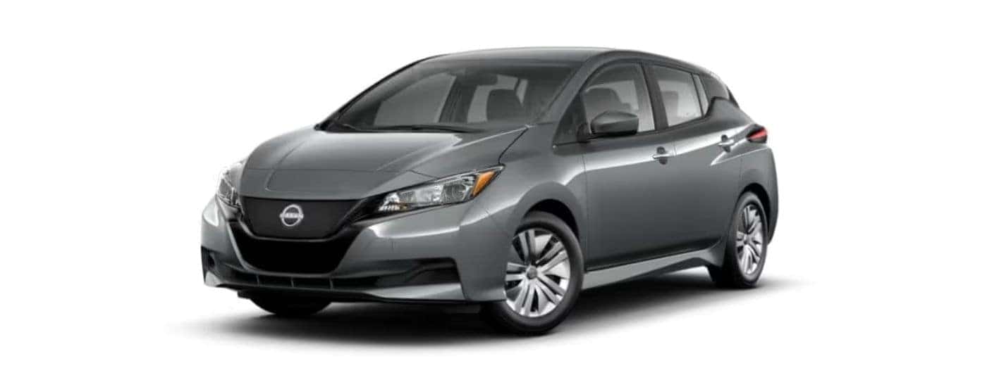 Grey 2023 Nissan LEAF angled left