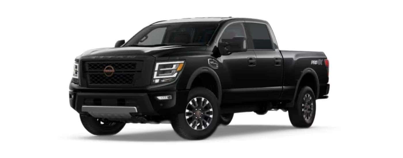 Black 2023 Nissan Titan XD angled left