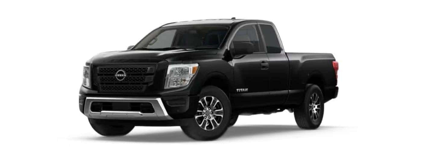 Black 2023 Nissan Titan angled left