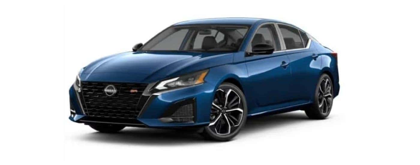 Blue 2024 Nissan Altima angled left