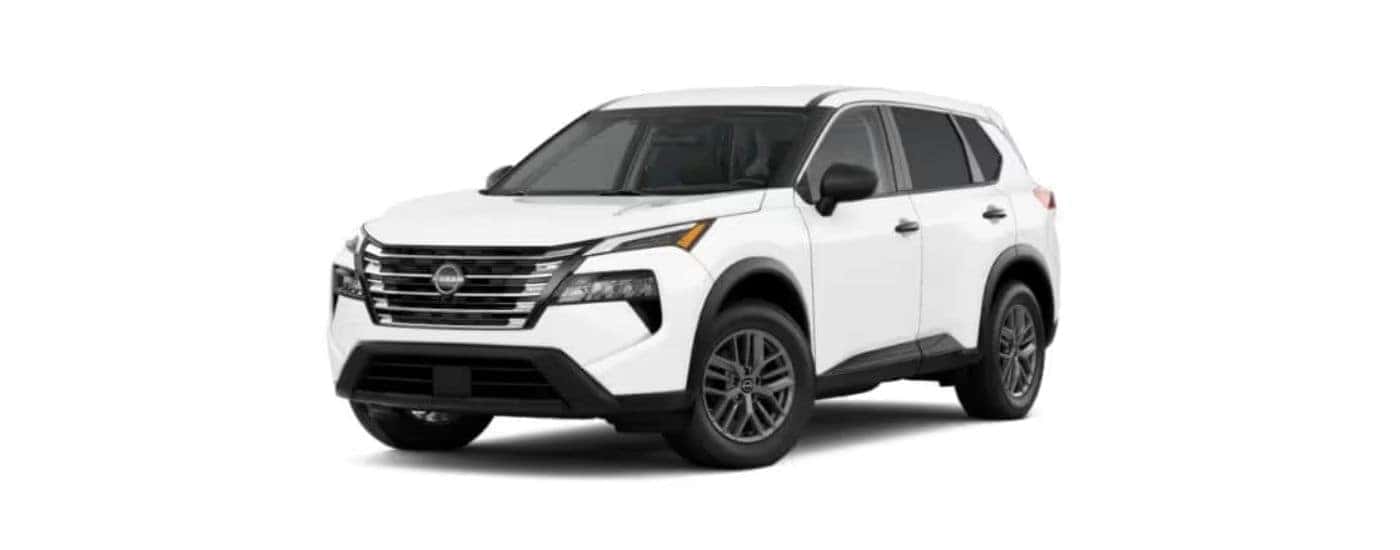 White 2024 Nissan Rogue angled left