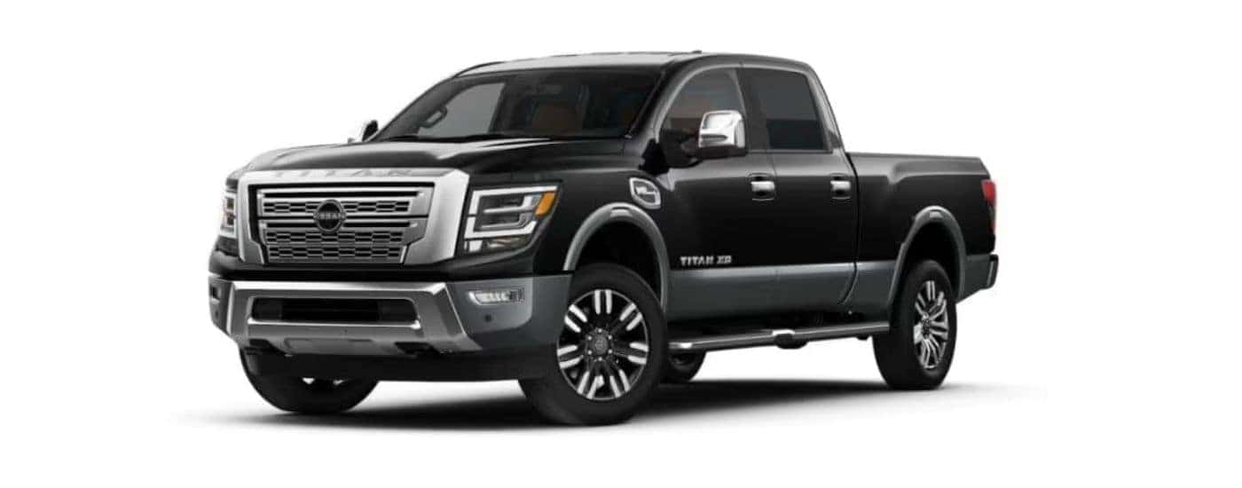 Black 2024 Nissan Titan XD angled left