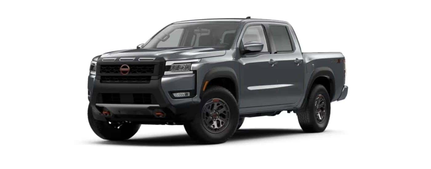 Grey 2025 Nissan Frontier angled left