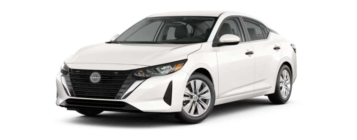 White 2025 Nissan Sentra angled left