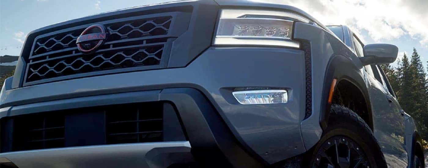 Front of a grey 2022 Nissan Frontier PRO-4X