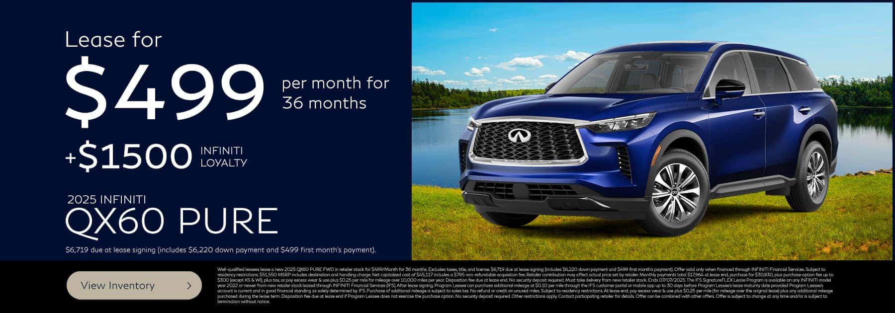 2025 INFINITI QX60 Lease Promo