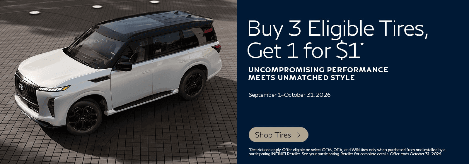 SD INFINITI Tire Offer