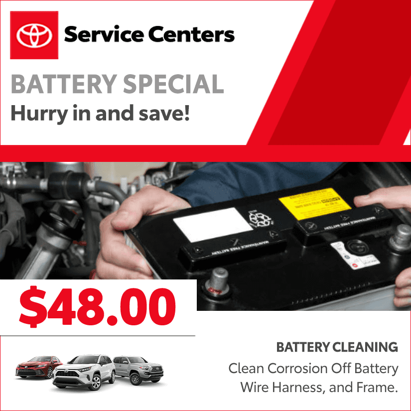 Battery inspected and clean
