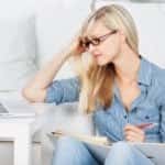 Studying woman