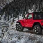 2019 Jeep Wrangler Parked on Snowy Mountain