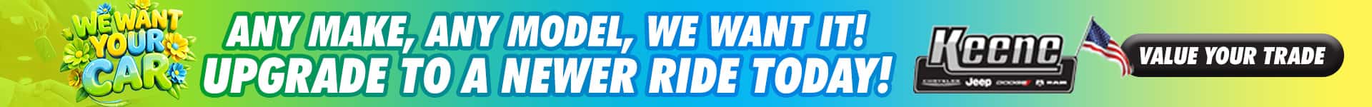 We want your car