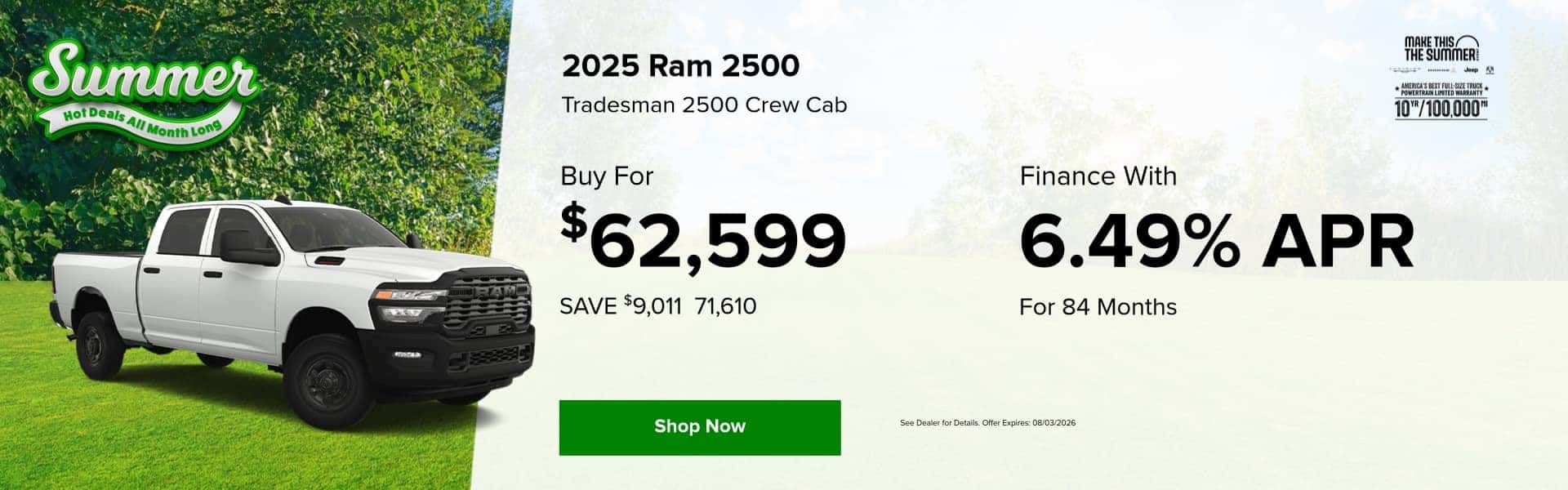 Ram 2500 Offer