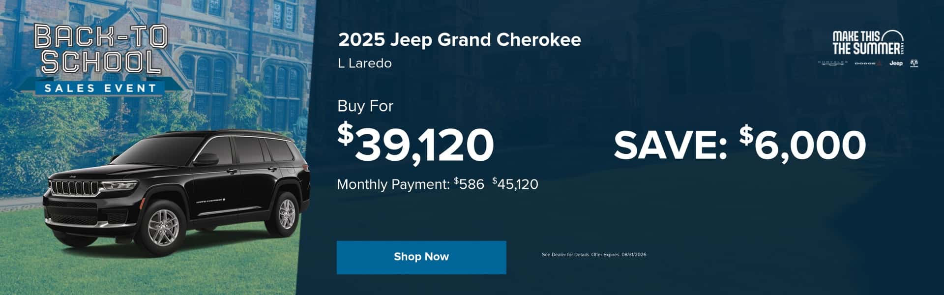 Grand Cherokee L Laredo Offer